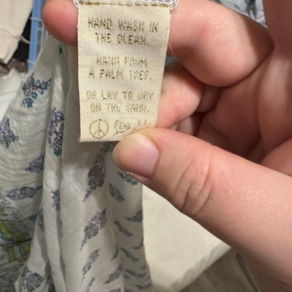 Jens pirate booty boho bell sleeve mini dress tunic top size small gypsy v neck - Picture 9 of 12